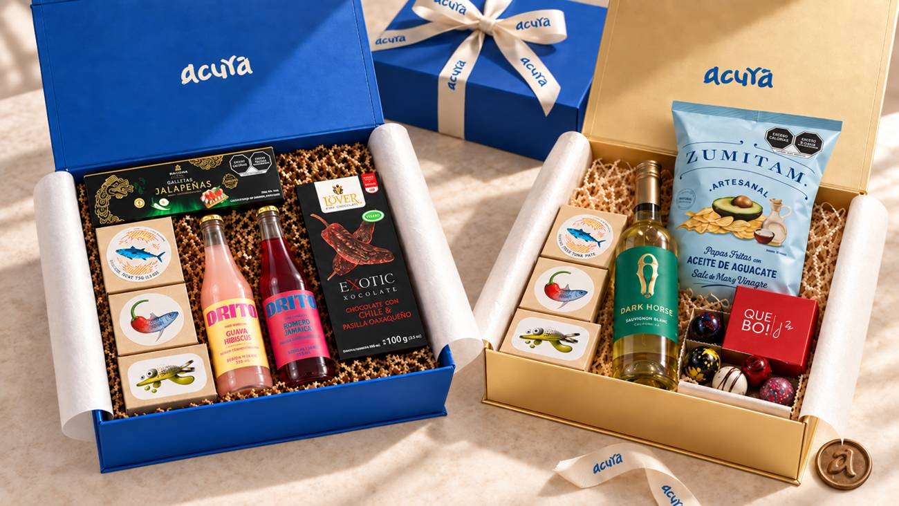 Caja Azul y Caja Dorada de Acuyá, abiertas